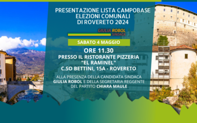 Presentazione lista Campobase – Elezioni Comunali di Rovereto – 4 maggio 2024